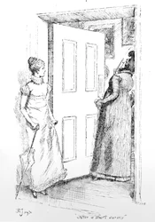„Po krótkiej ankiecie”, ilustracja do „Dumy i uprzedzenia” Jane Austen, wydanie z 1894 r.